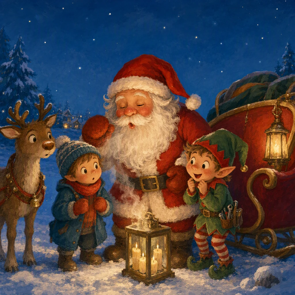 De kerstman is verkouden