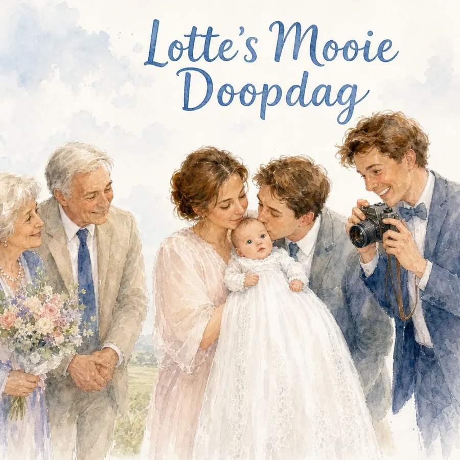 Een doopcadeau met de naam van het kind erin