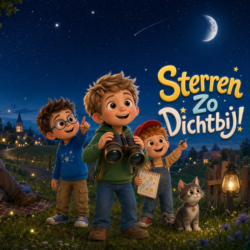 Cover van het gepersonaliseerde kinderboek Sterren Zo Dichtbij!