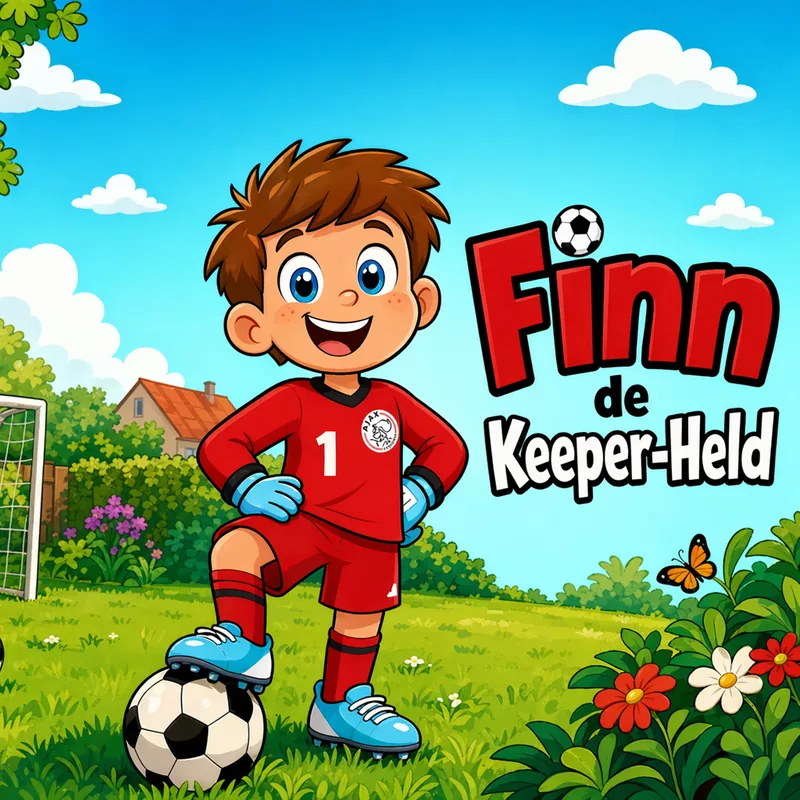Cover van het gepersonaliseerde kinderboek Finn de Keeper-Held
