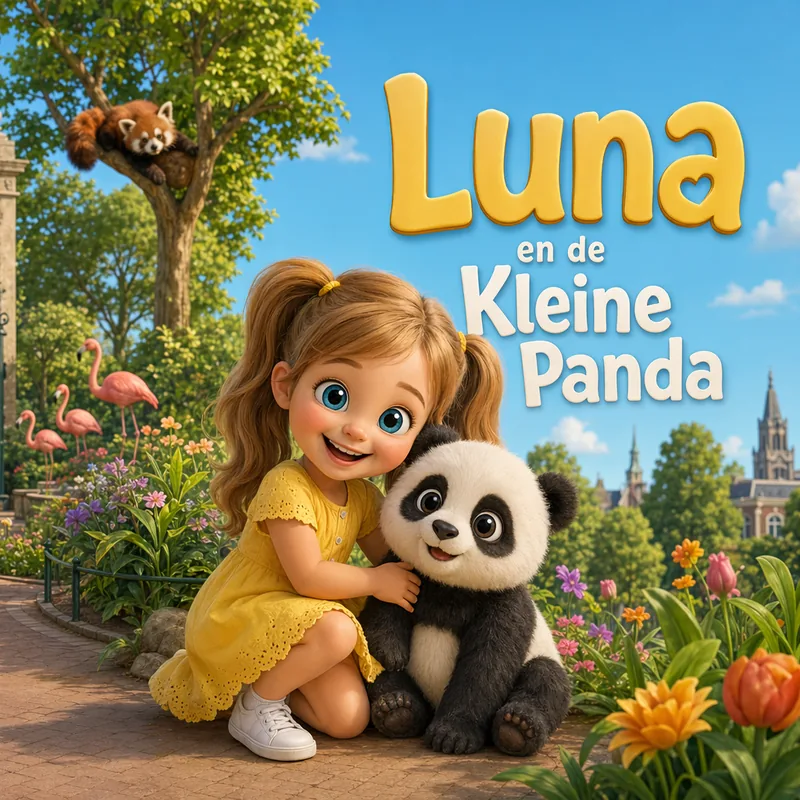 Cover van het gepersonaliseerde kinderboek Luna en de Kleine Panda