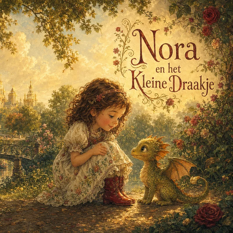 Cover van het gepersonaliseerde kinderboek Nora en het Kleine Draakje