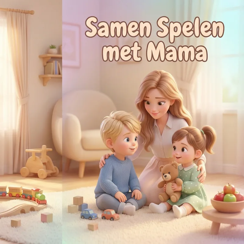 Cover van het gepersonaliseerde kinderboek Samen spelen met mama