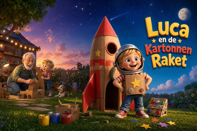 Voorbeeld voorkant: Luca en de Kartonnen Raket