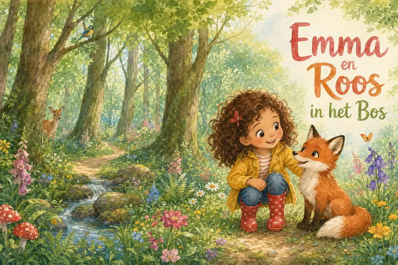 Voorbeeld voorkant: Emma en Roos in het Bos